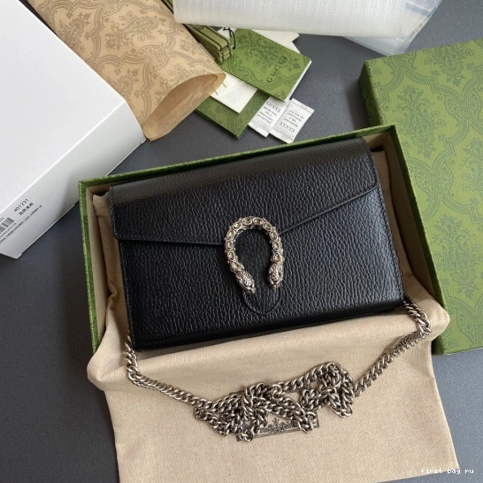 First bag ru mini leather bag Dionysus Gucci chain 0810